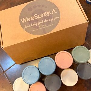 WeeSprout Glass Baby Food Storage Jars Set